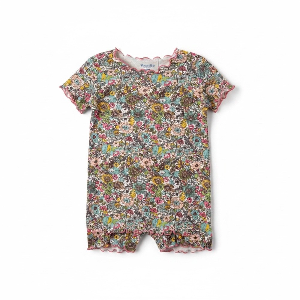Vaenait Baby Kids Floral Pajama Set Short Sleeve Shorts Pink Blue 120 XL‎ 6-7Y